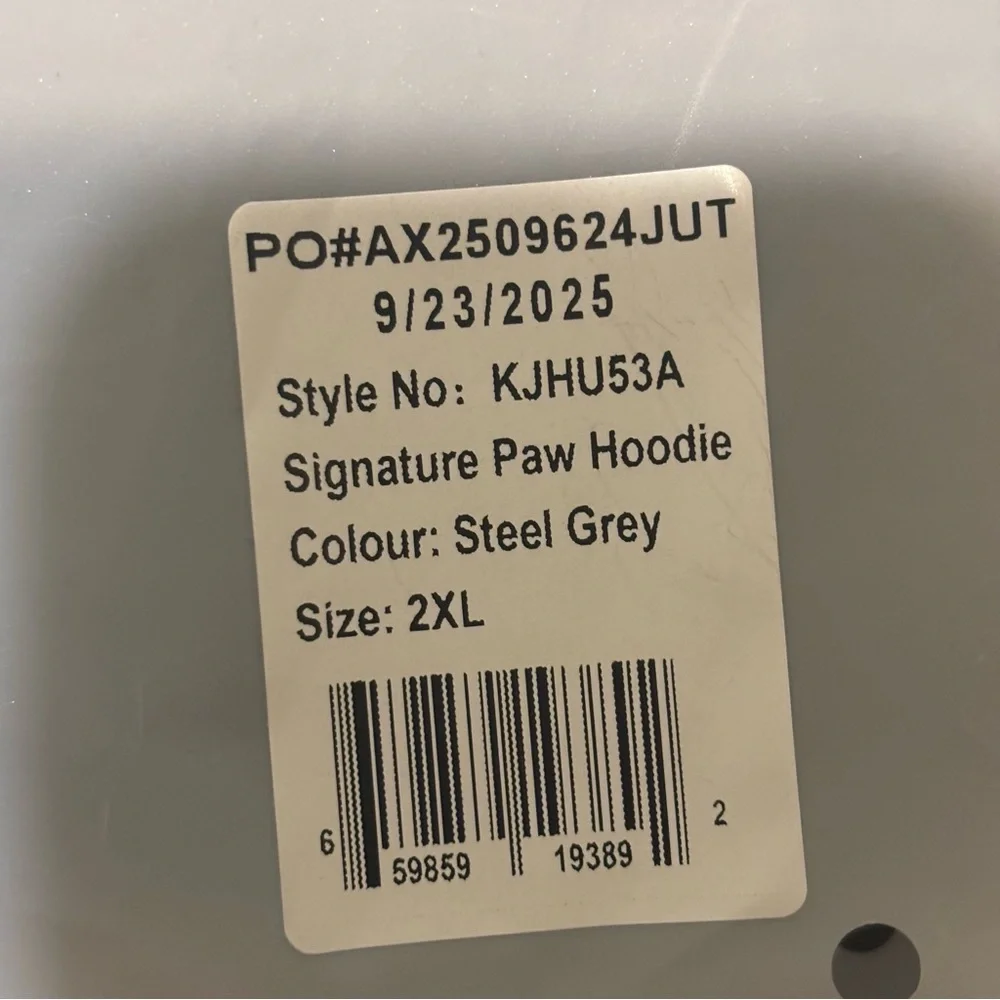 NO OFFERS BNWT Comfrt Signature Paw Hoodie 2XL Steel Gray
